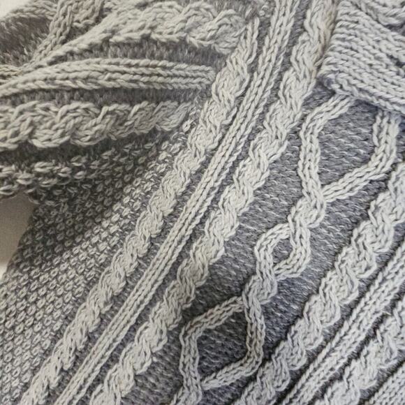 Aaron Craft NWT L Gray 100% Merino Wool Buttondown Grandpa VibeSweater Fisherman - Picture 14 of 16